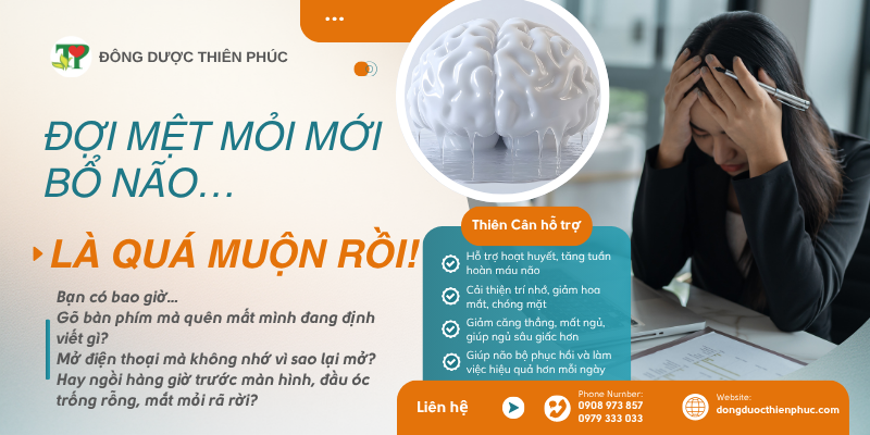 chăm sóc não từ sớm cùng thiên cân