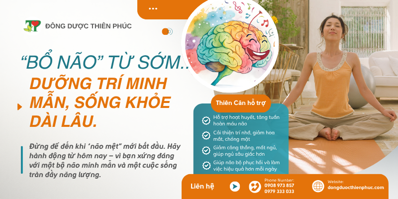 chăm sóc não từ sớm cùng thiên cân